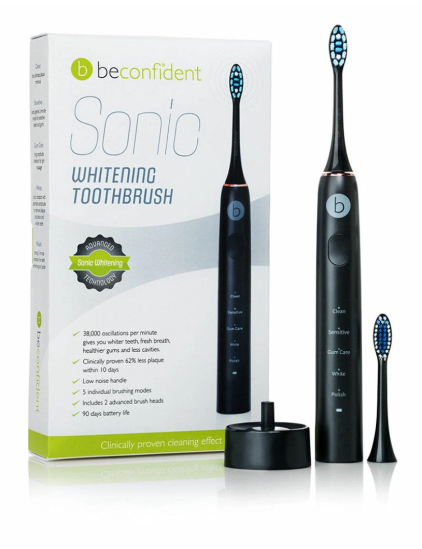 Beconfident - Beconfident Sonic Electric Whitening Toothbrush Black-Rose Gold