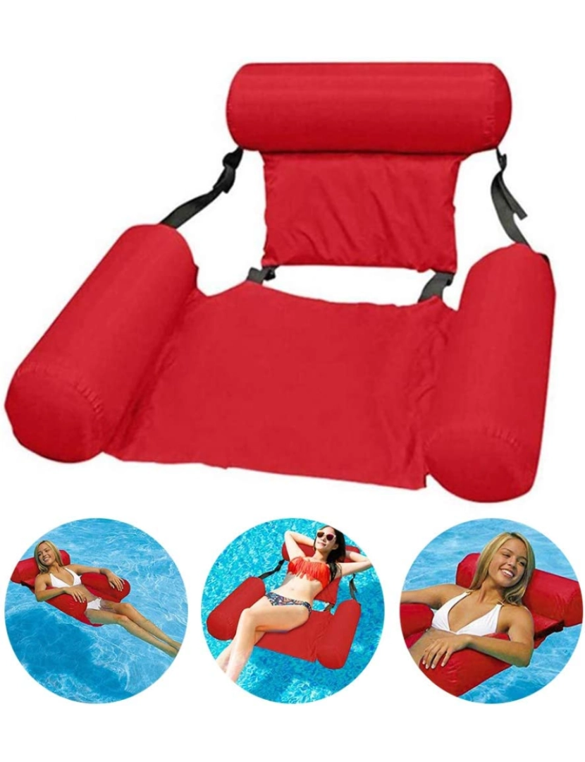 Stocker - Rede insuflável para piscina vermelho