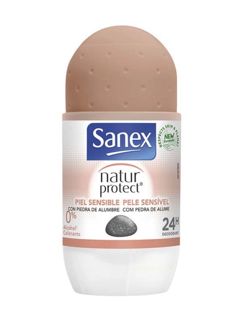 Sanex - NATUR PROTECT 0% piedra alumbre deo roll-on sensible 50 ml