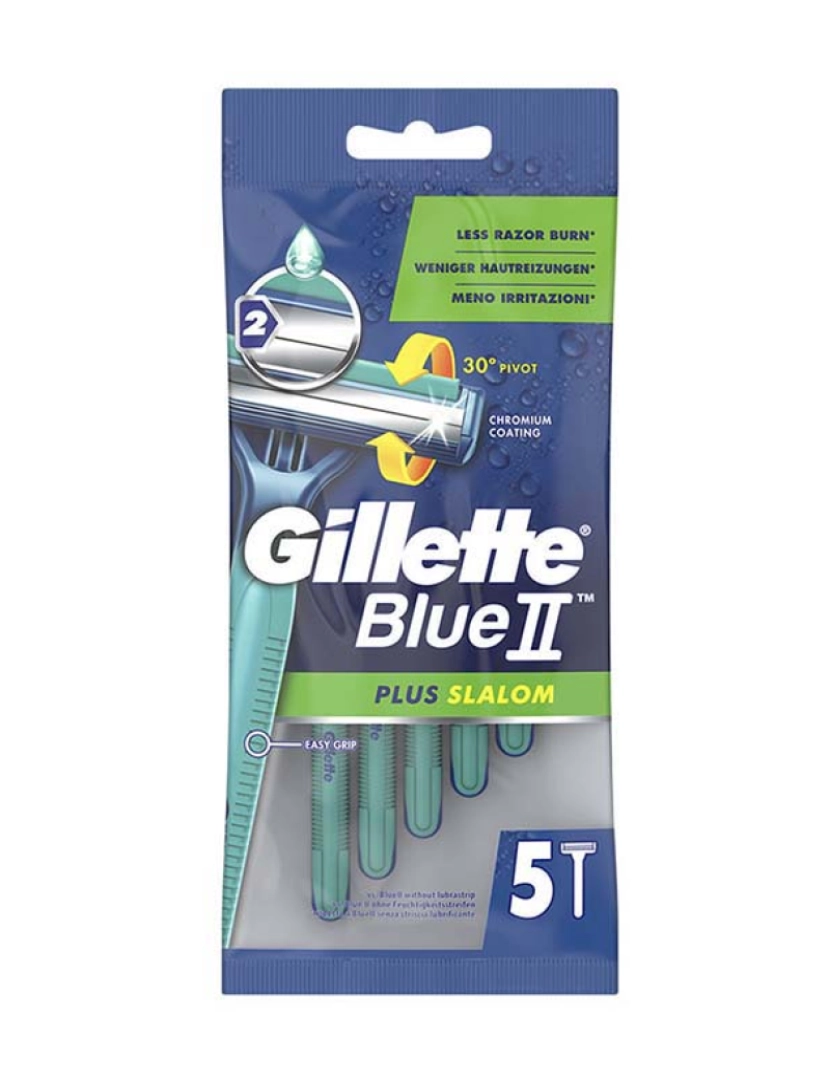 Gillette - Blue Ii Plus Slalom Disposable Razor Blade 5 U