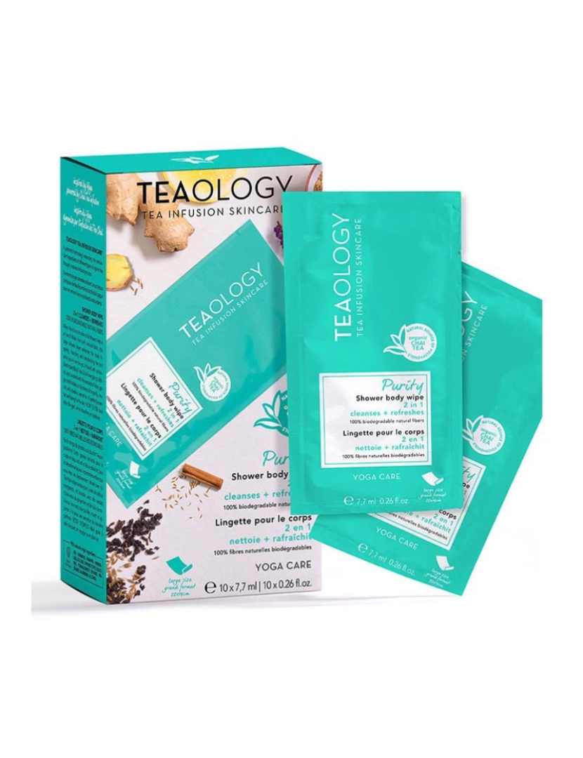 Teaology - Purity Shower Body Wipe Multipack 7,7 X 10 Ml