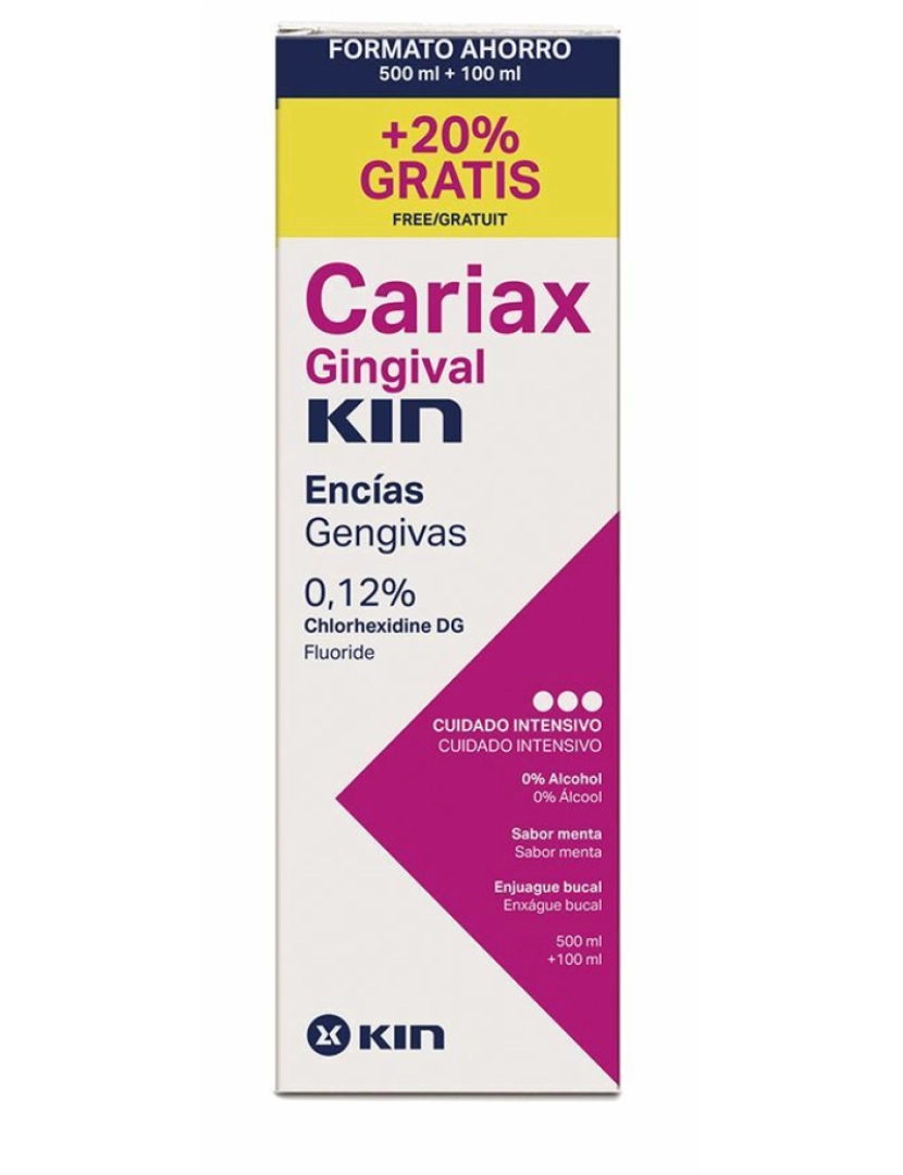 Kin - CARIAX GINGIVAL enjuague bucal 500 ml + 100 ml