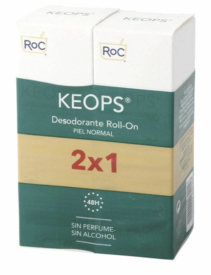 ROC - KEOPS DESODORANTE ROLL-ON PIEL NORMAL LOTE 2 pz