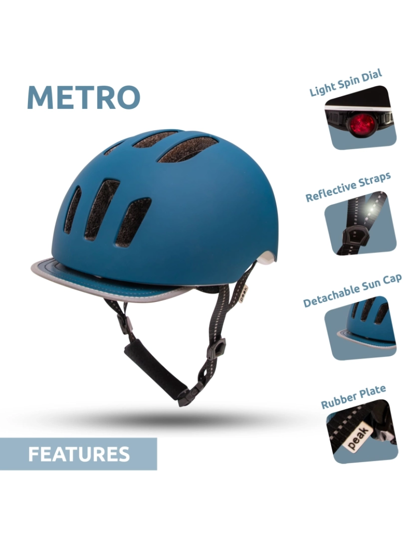 imagem de Capacete de bicicleta para Mulheres e Homens |Azul 53-59cm| Crazy Safety EN10783