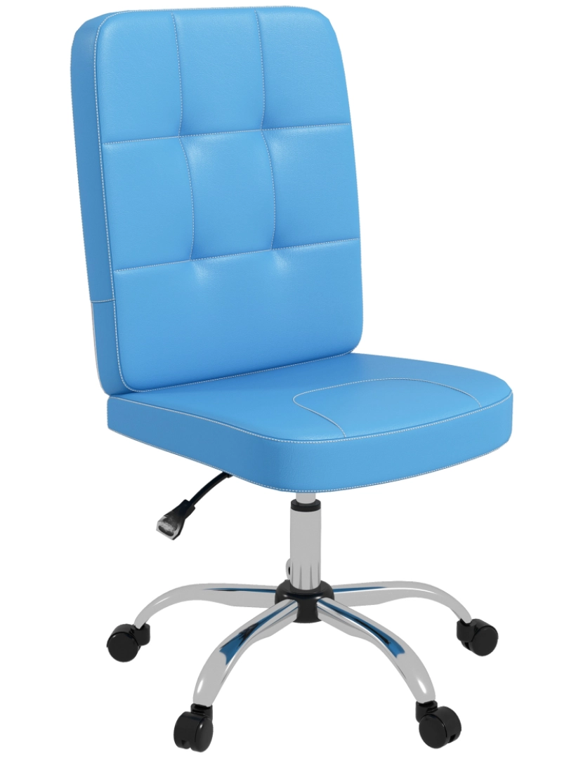 Vinsetto - Cadeira de Escritório 45x59x90-100cm cor azul 921-655V00BU