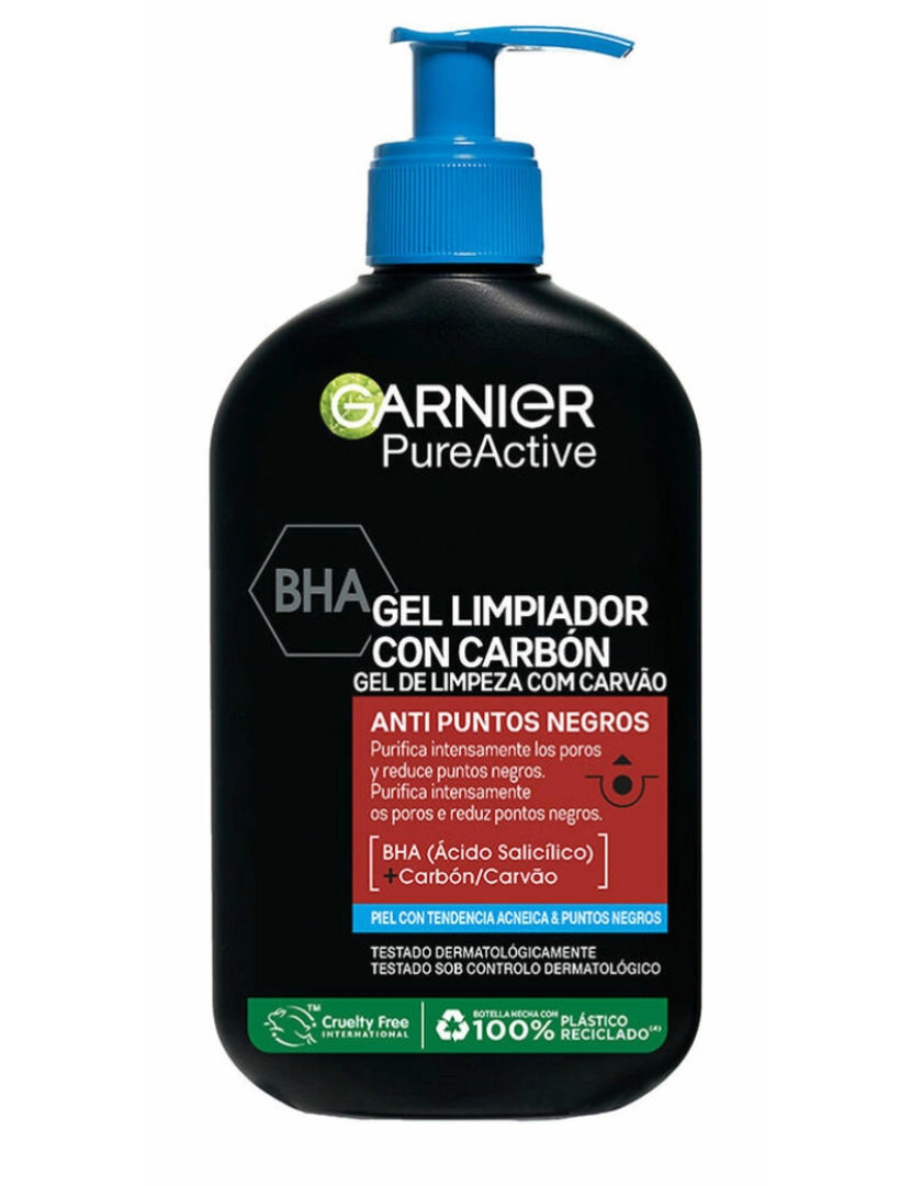 Garnier - Pure Active Cleansing Gel With Charcoal 250 Ml
