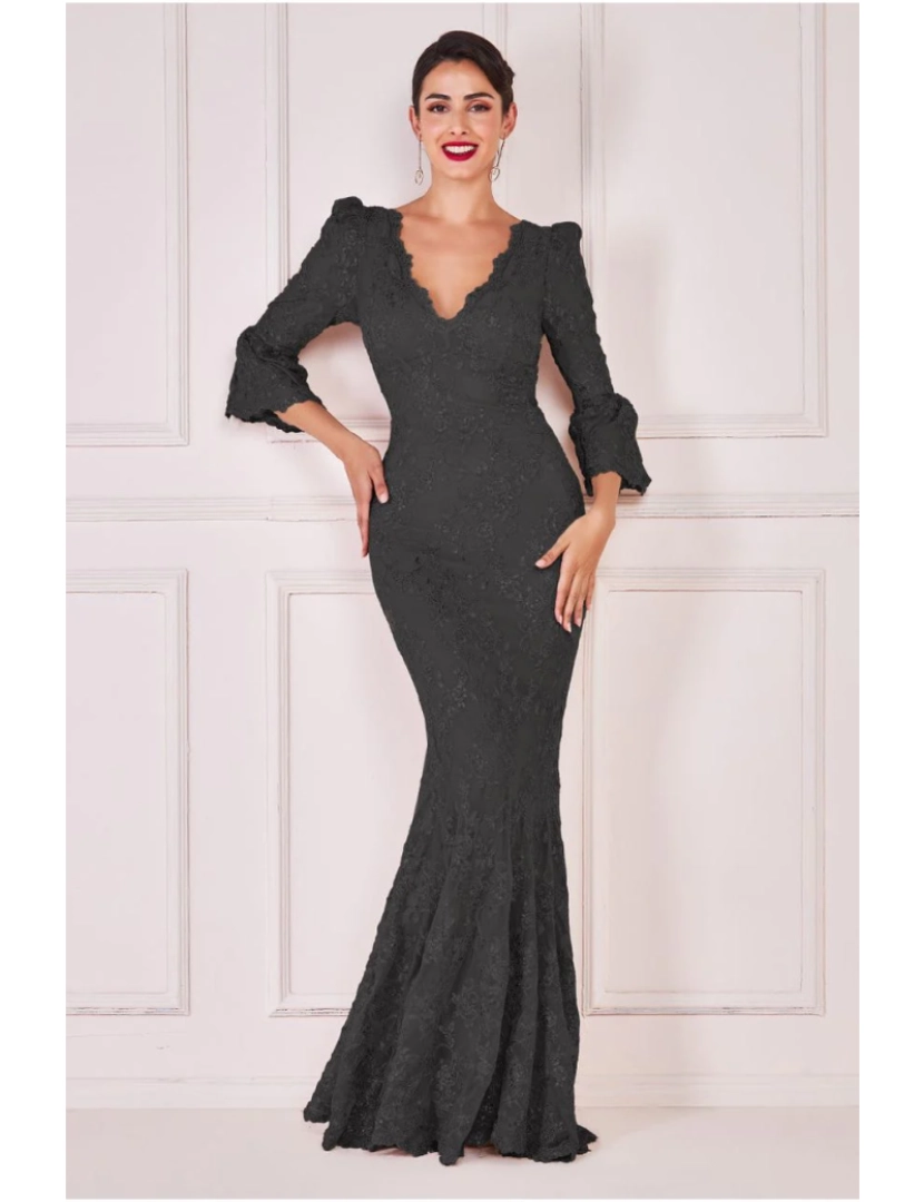 Goddiva - Vestido de Lace Maxi