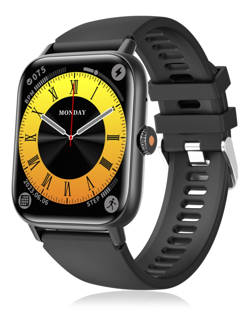 imagem de DAM Smartwatch QS13 com notificações de App, mais de 100 modalidades esportivas, chamadas Bluetooth. Monitor de glicose, pressão arterial e oxigênio.9