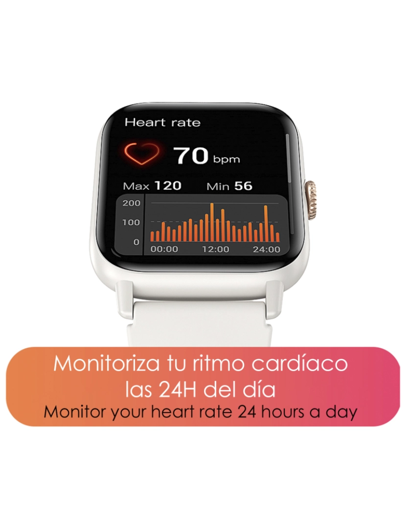 imagem de DAM Smartwatch QS13 com notificações de App, mais de 100 modalidades esportivas, chamadas Bluetooth. Monitor de glicose, pressão arterial e oxigênio.2