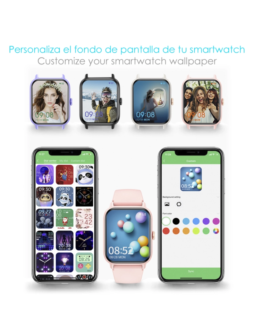 imagem de DAM Smartwatch QS13 com notificações de App, mais de 100 modalidades esportivas, chamadas Bluetooth. Monitor de glicose, pressão arterial e oxigênio.6