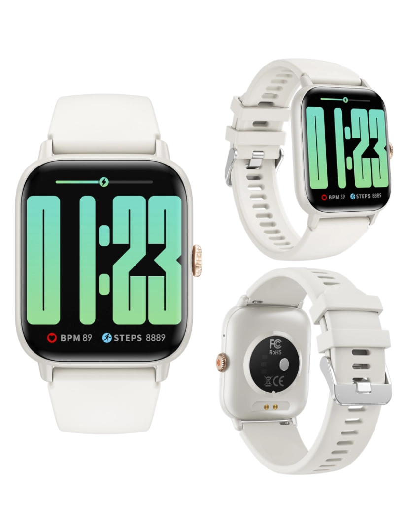 imagem de DAM Smartwatch QS13 com notificações de App, mais de 100 modalidades esportivas, chamadas Bluetooth. Monitor de glicose, pressão arterial e oxigênio.8
