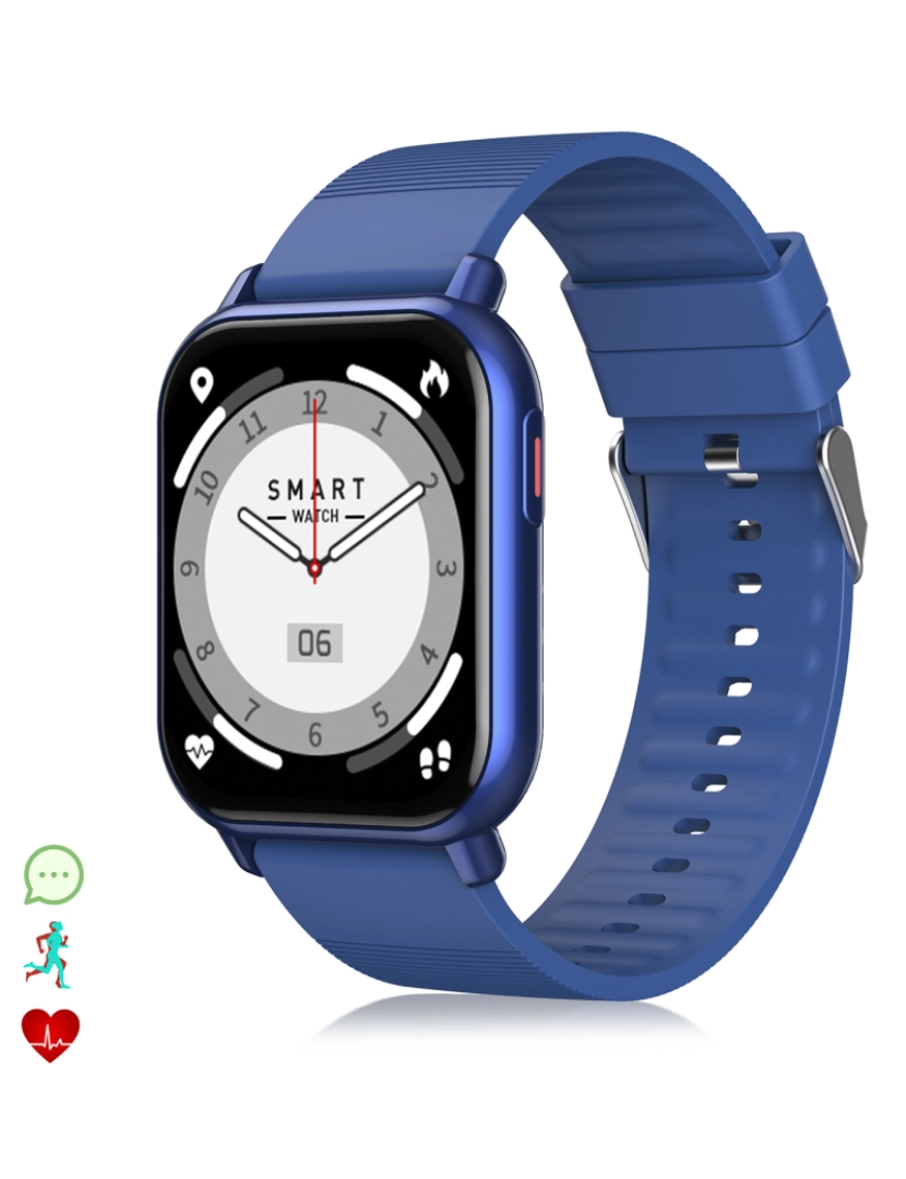 DAM - DAM Smartwatch ZW32 com notificações de App, diversas modalidades esportivas. Monitor de pressão arterial e oxigênio, termômetro.