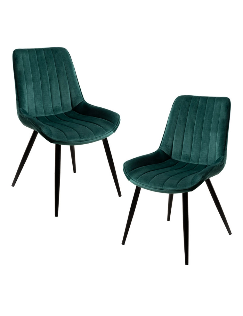 Presentes Miguel - Pack 2 Cadeiras Lene Veludo - Verde