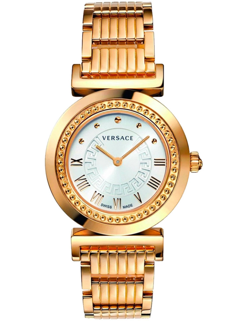 Versace - Relógio Pulseira Versace - P5Q80D001S080 Cor da cinta: Rosa de Ouro Dial Cinzento de prata mulher