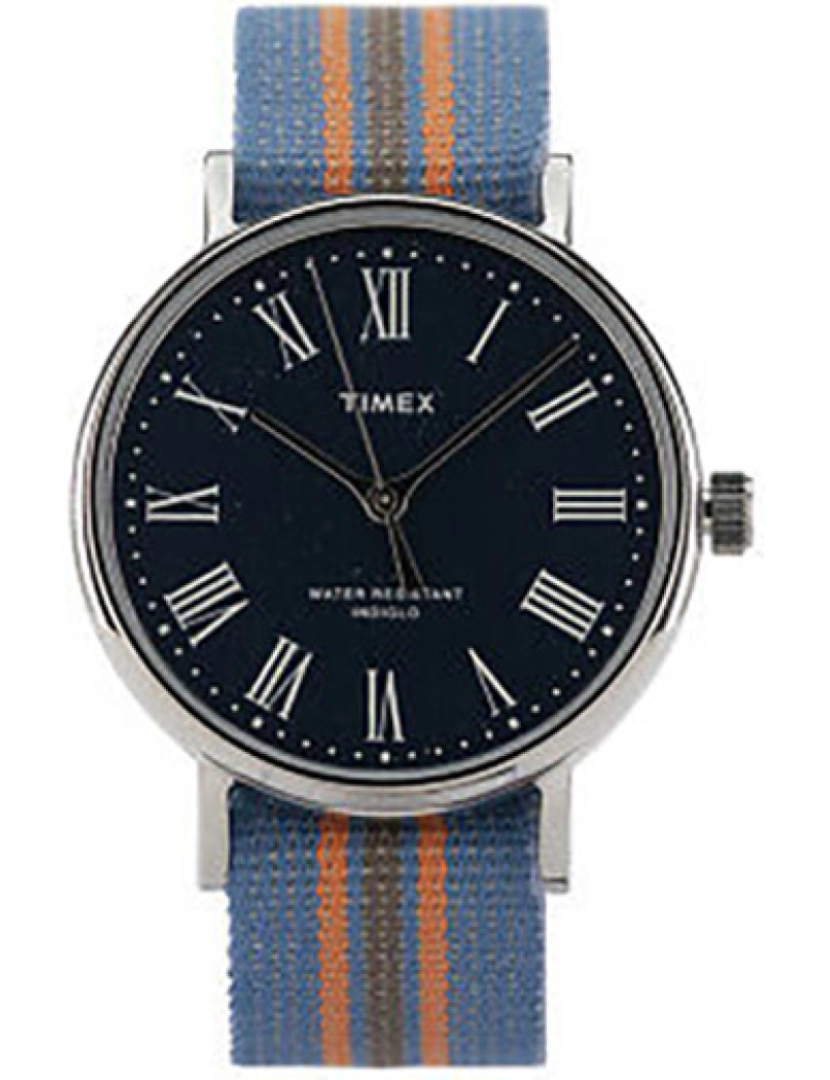 Timex - Relógio Timex Weekender Fairfield - Tw2U47100Lg Strap Cor: Turquesa Laranja Azul Noite Unisex