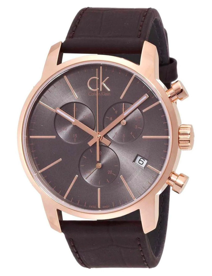 Calvin Klein - Relógio Calvin Klein - K2G276G3 Cor da cinta: Mostrador de chocolate Homem de ferro cinzento