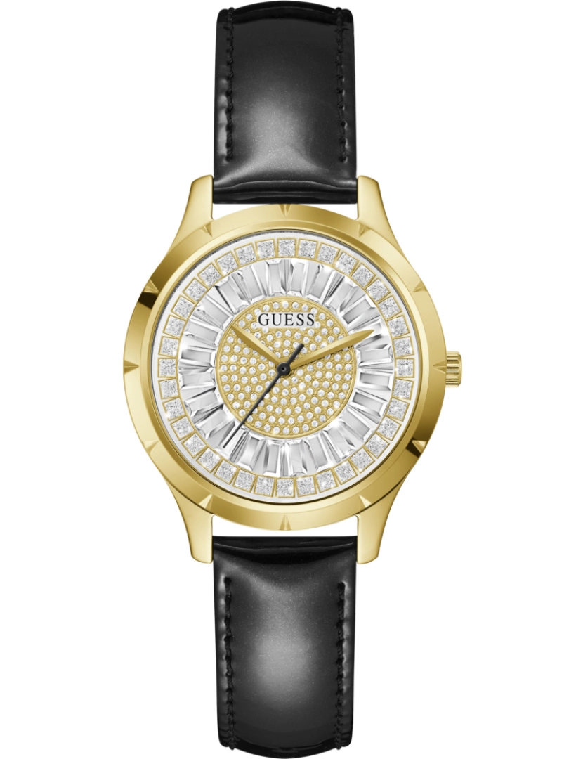 Guess - Pulseira de relógio Adivinha - Gw0299L2 Cor da cinta: mostrador preto cinza prata amarelo ouro mulheres