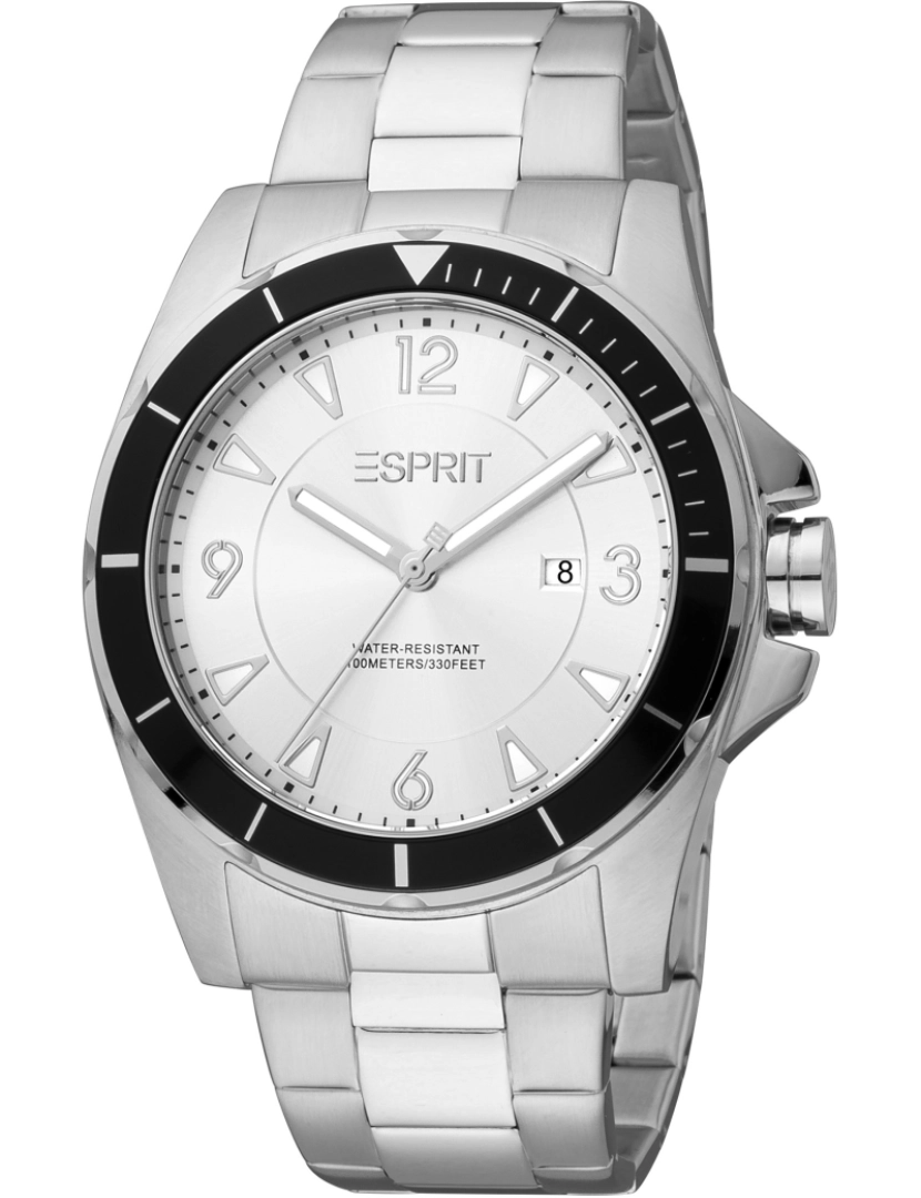 Esprit - Pulseira relógio Esprit Arlo - Es1G322M0055 Cor da cinta: Prata cinza Dial Branco Homem