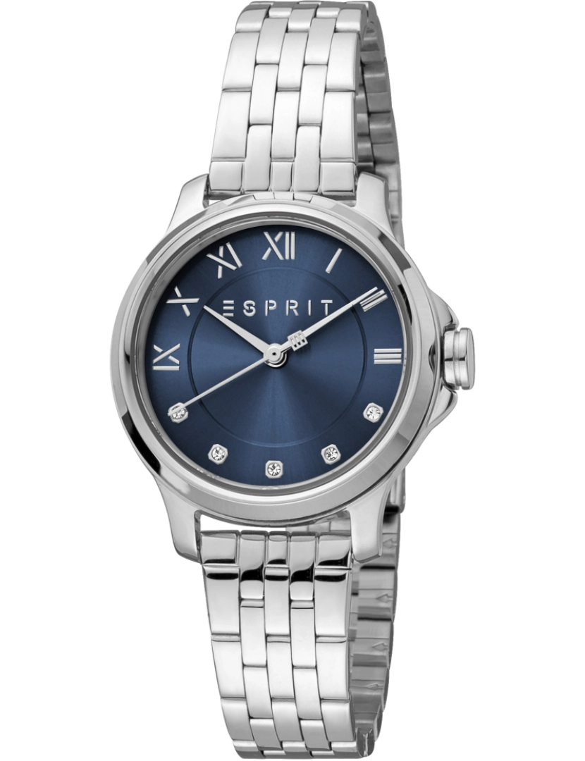 Esprit - Pulseira relógio Esprit Bent Ii - Es1L144M3055 Cor da cinta: Prata cinza Dial azul noite mulher