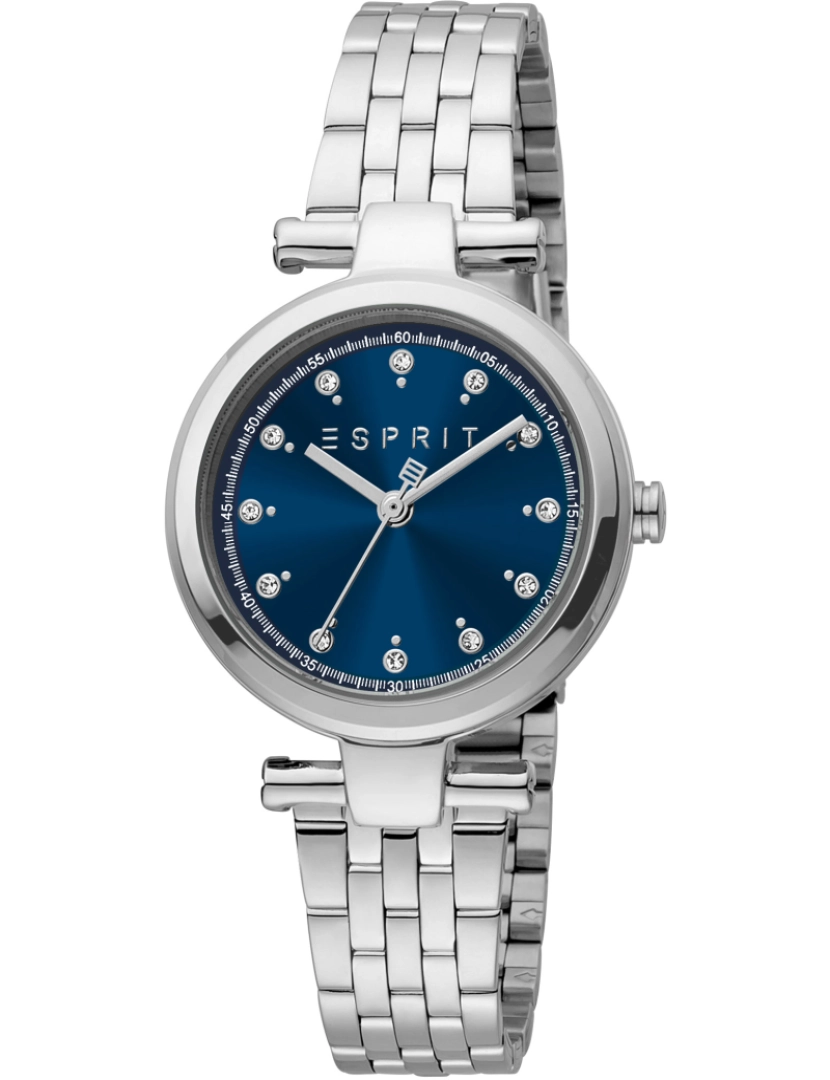 Esprit - Pulseira relógio Esprit Laila Dot! - Es1L281M1055 Cor da cinta: Prata cinza Dial azul noite mulher