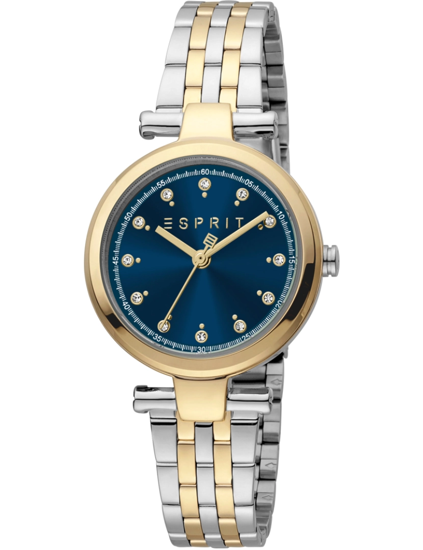 Esprit - Pulseira relógio Esprit Laila Dot - Es1L281M1105 Cor Correa: Cinzento prata amarelo ouro azul noite mulher