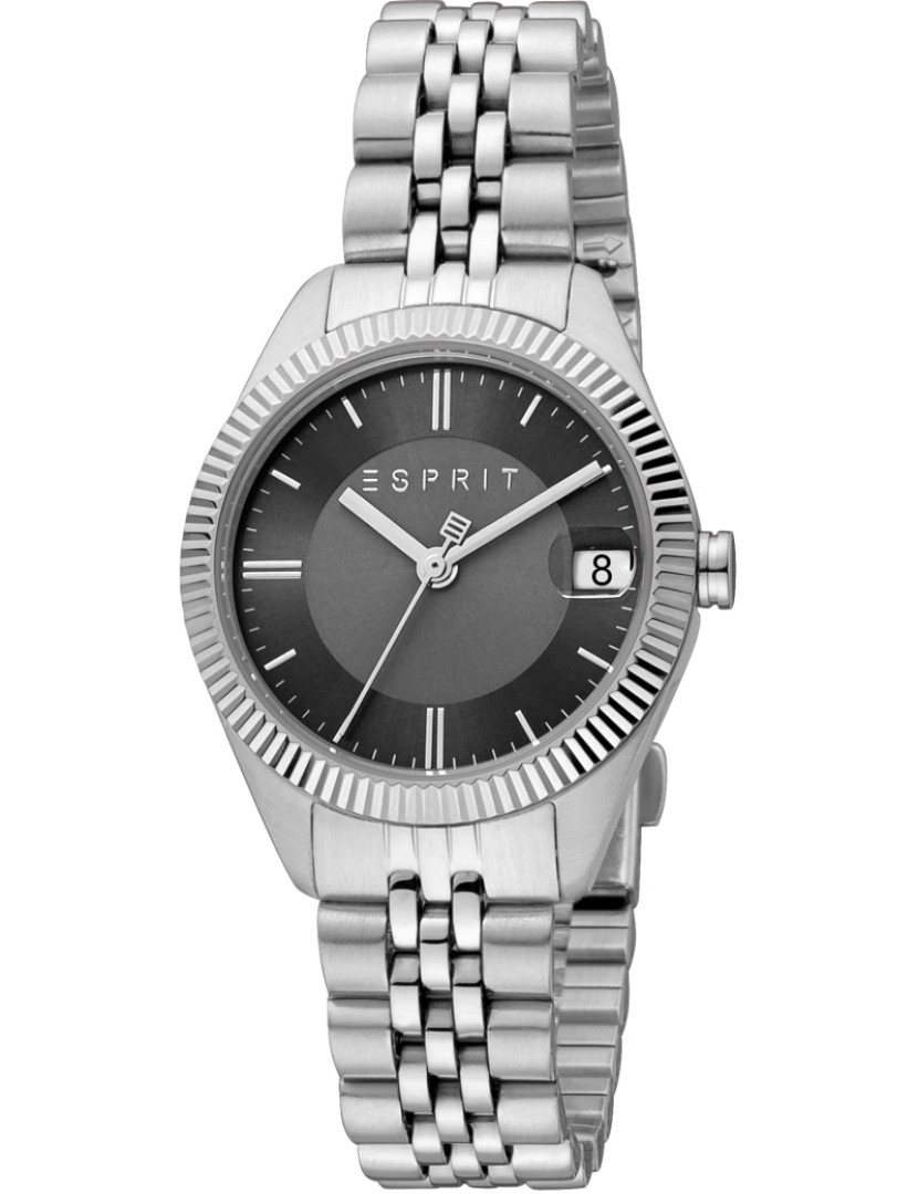 Esprit - Esprit Madison Relógio pulseira - Es1L340M0055 Cor da cinta: mostrador preto prata cinza mulher