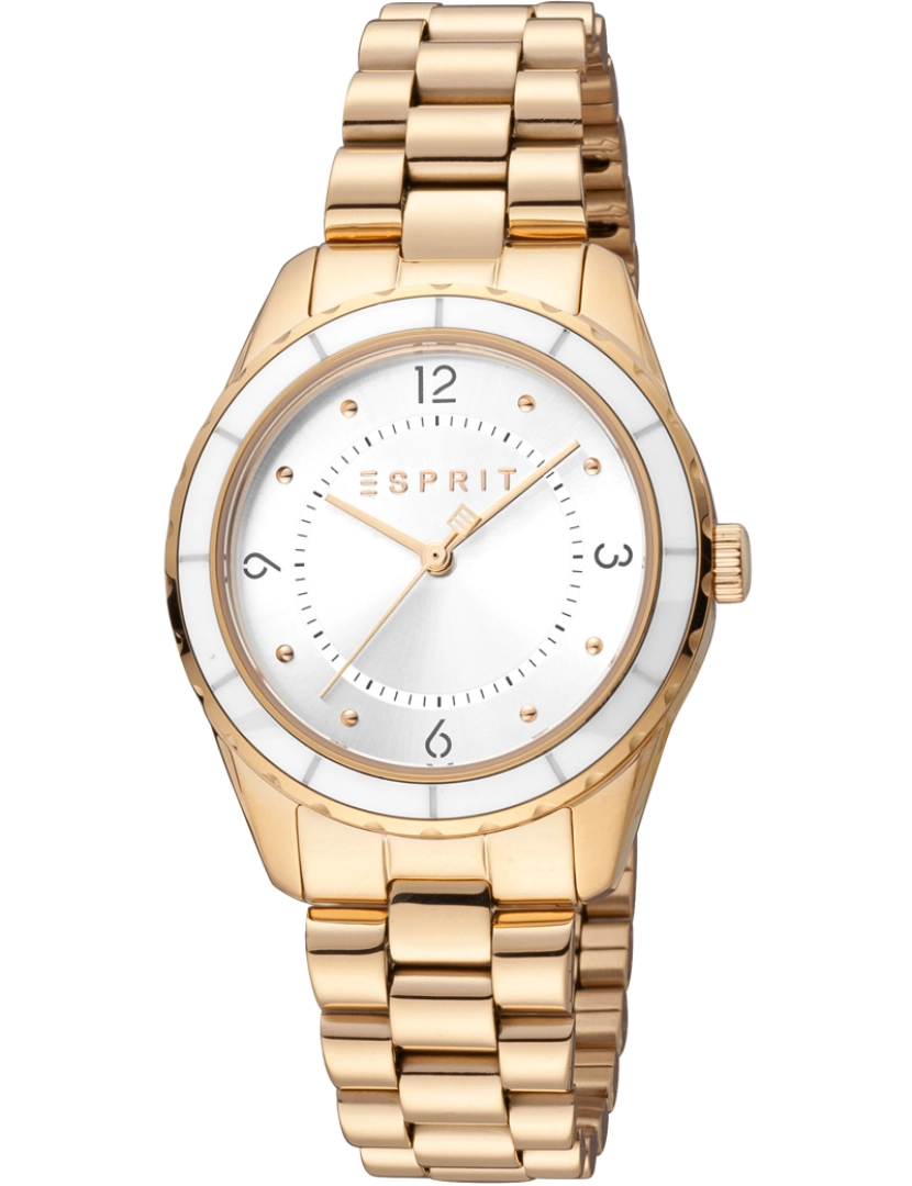 Esprit - Pulseira relógio Esprit Skyler - Es1L348M0065 Cor da cinta: Rosa de Ouro Dial Cinzento de prata mulher