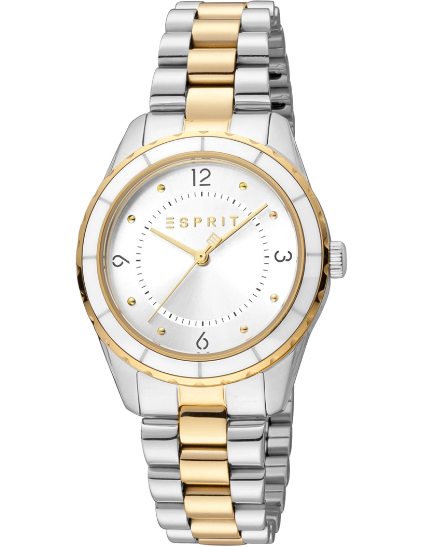 Esprit - Pulseira relógio Esprit Skyler - Es1L348M0085 Cor: Cinza Prata Ouro Amarelo Dial Cinza Prata