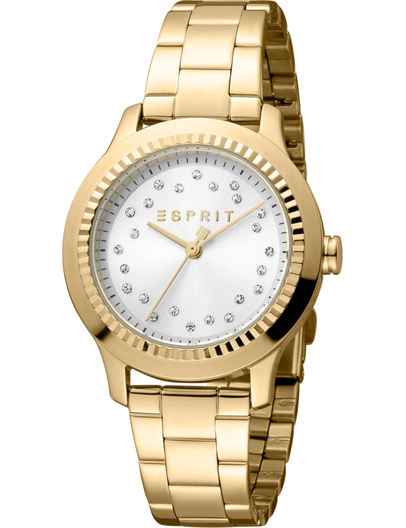 Esprit - Pulseira relógio Esprit Joyce - Es1L351M0085 Cor da cinta: Amarelo Gold Dial Cinza prata mulher