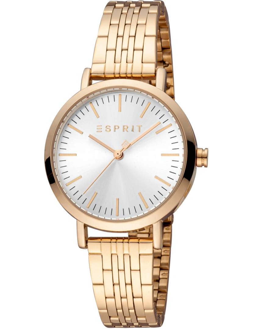 Esprit - Pulseira relógio Esprit Ennie - Es1L358M0085 Cor da cinta: Rosa de Ouro Dial Cinzento de prata mulher
