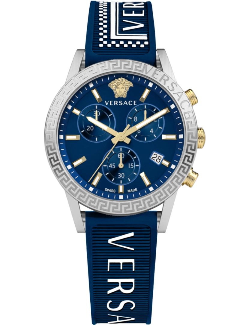 imagem de Pulseira de Versace Relógio - Vekb00222 Cor da cinta: mostrador azul Unisex1