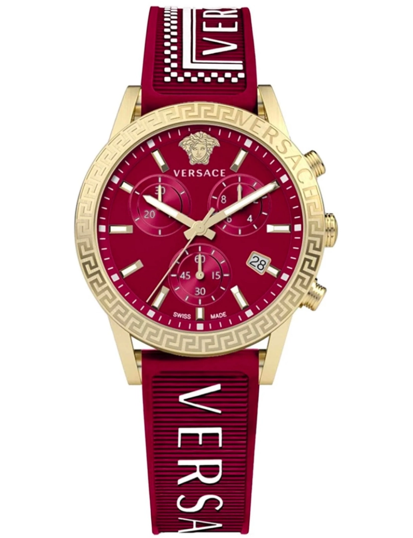 Versace - Pulseira de Versace Relógio - Vekb00322 Cor da cinta: Carmin vermelho Red Carmin Unisex