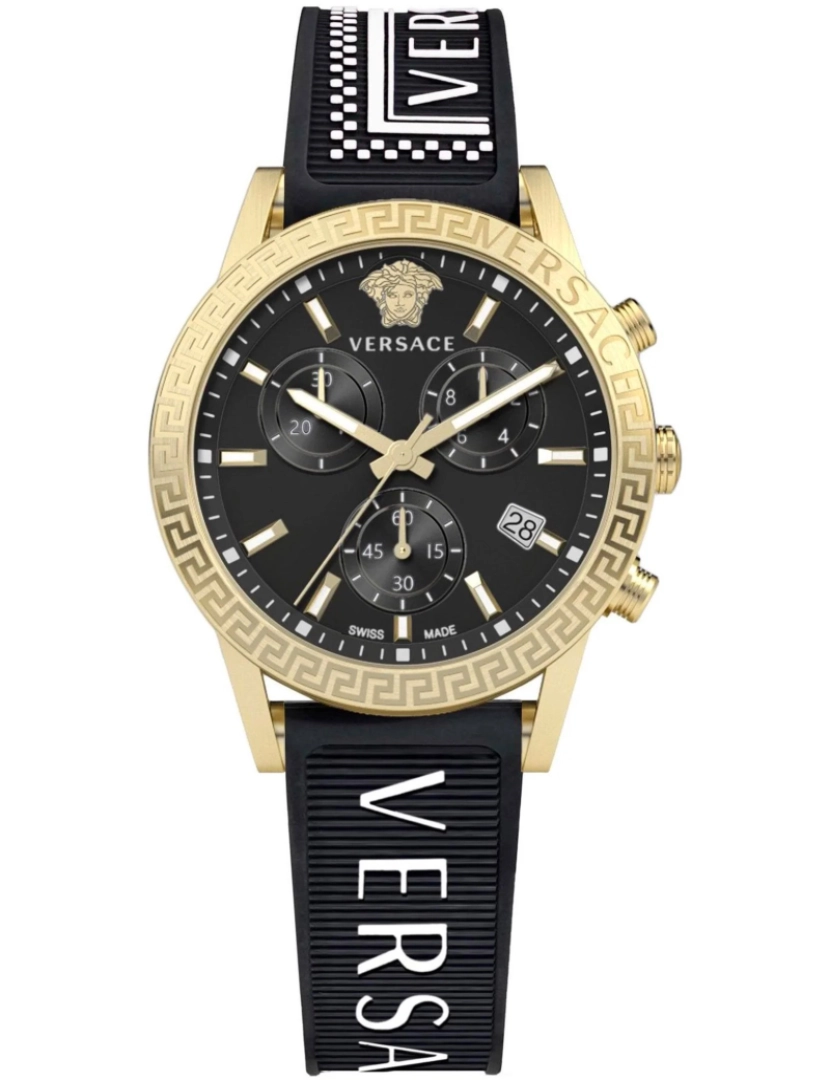 Versace - Pulseira de Versace Assista - Vekb00422 Cor da pulseira: Preto Dial Unisex