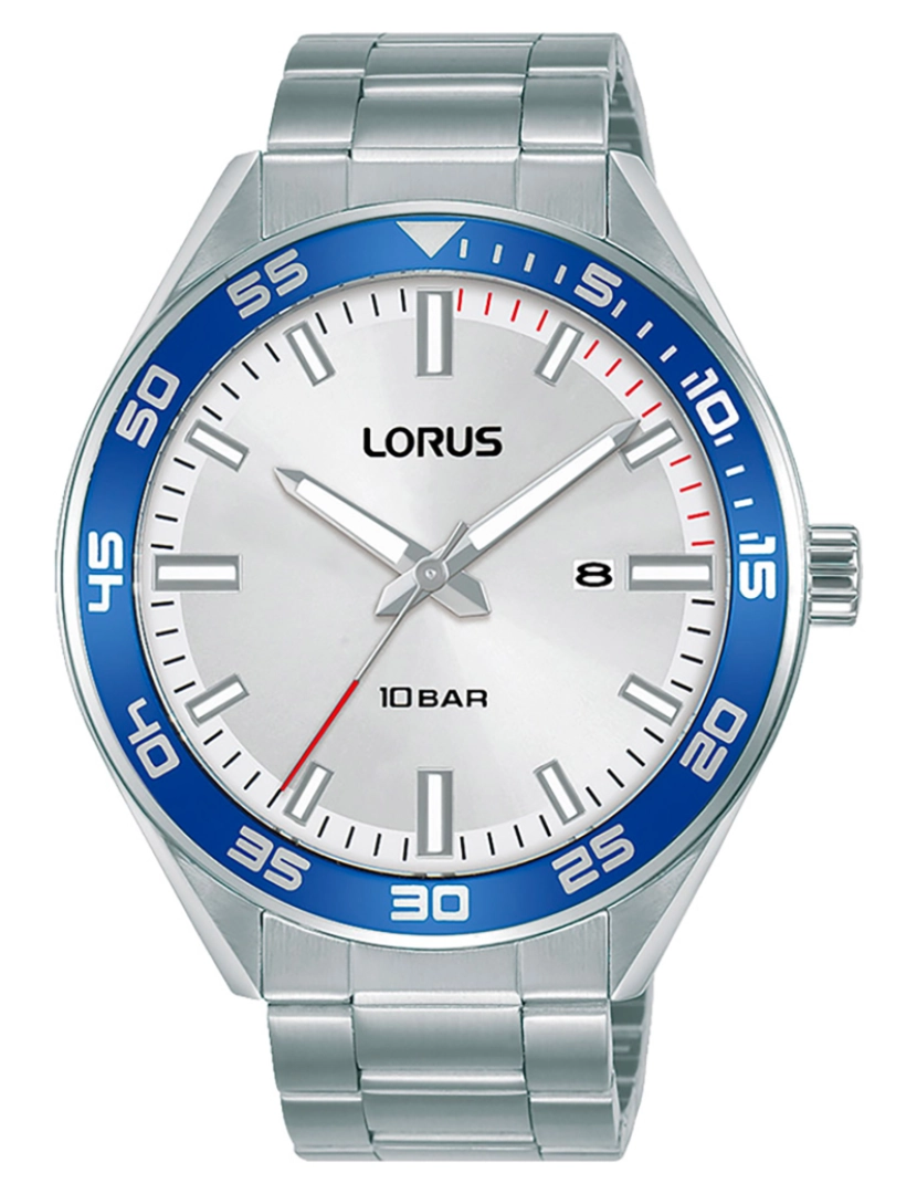 Lorus - Relógio de Pulseira Lorus - Rh939Nx9 Cor da cinta: Prata cinza Dial Branco Homem