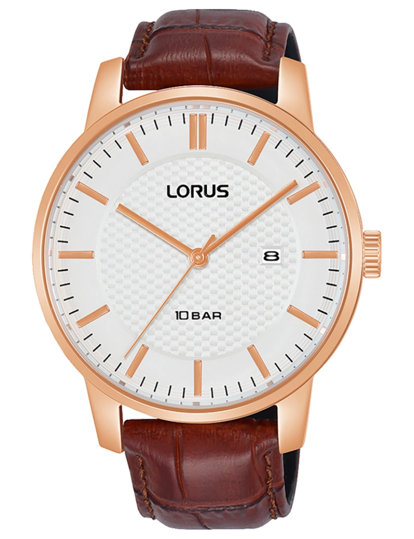 Lorus - Relógio de Pulseira Lorus - Rh978Nx9 Cor da cinta: Branco Dial Brown