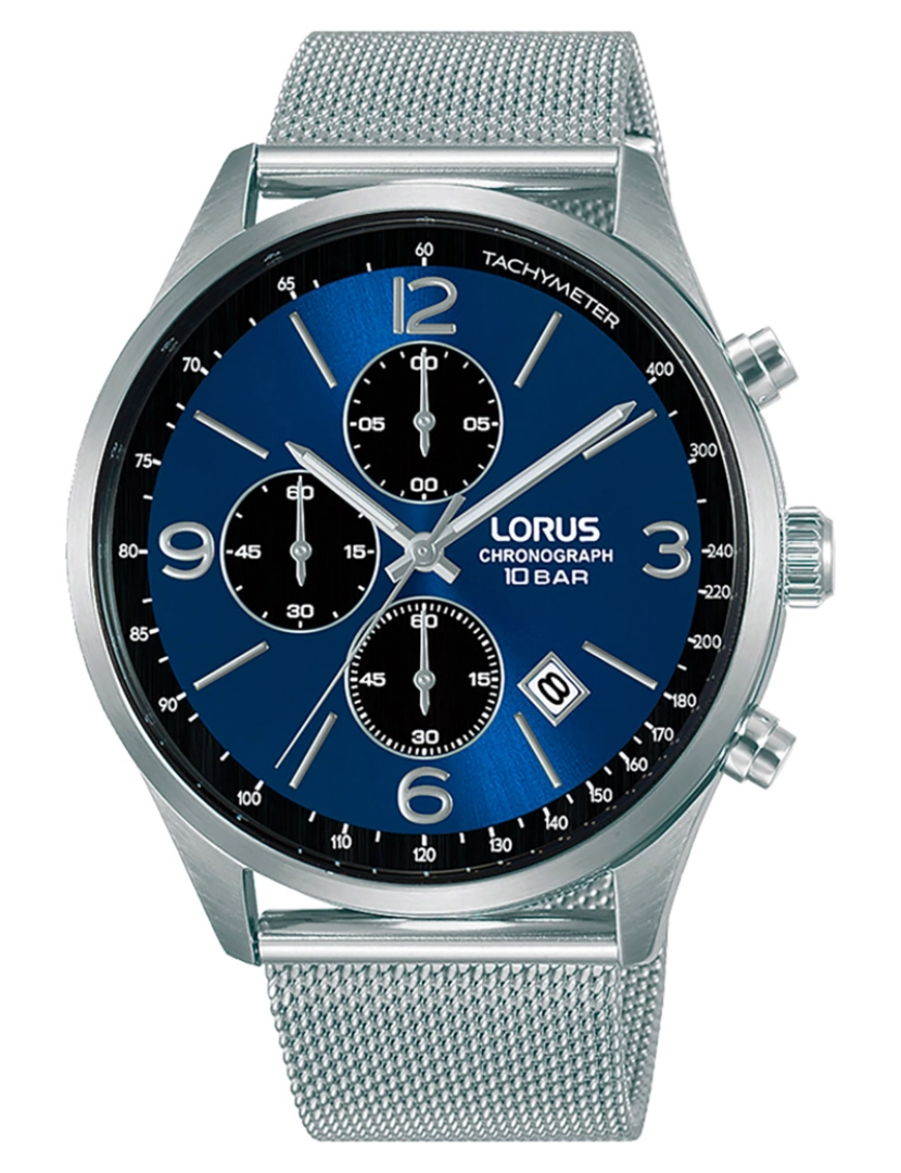 Lorus - Lorus Sports Pulseira Watch - Rm315Hx9 Strap cor: Azul Dial Branco Masculino