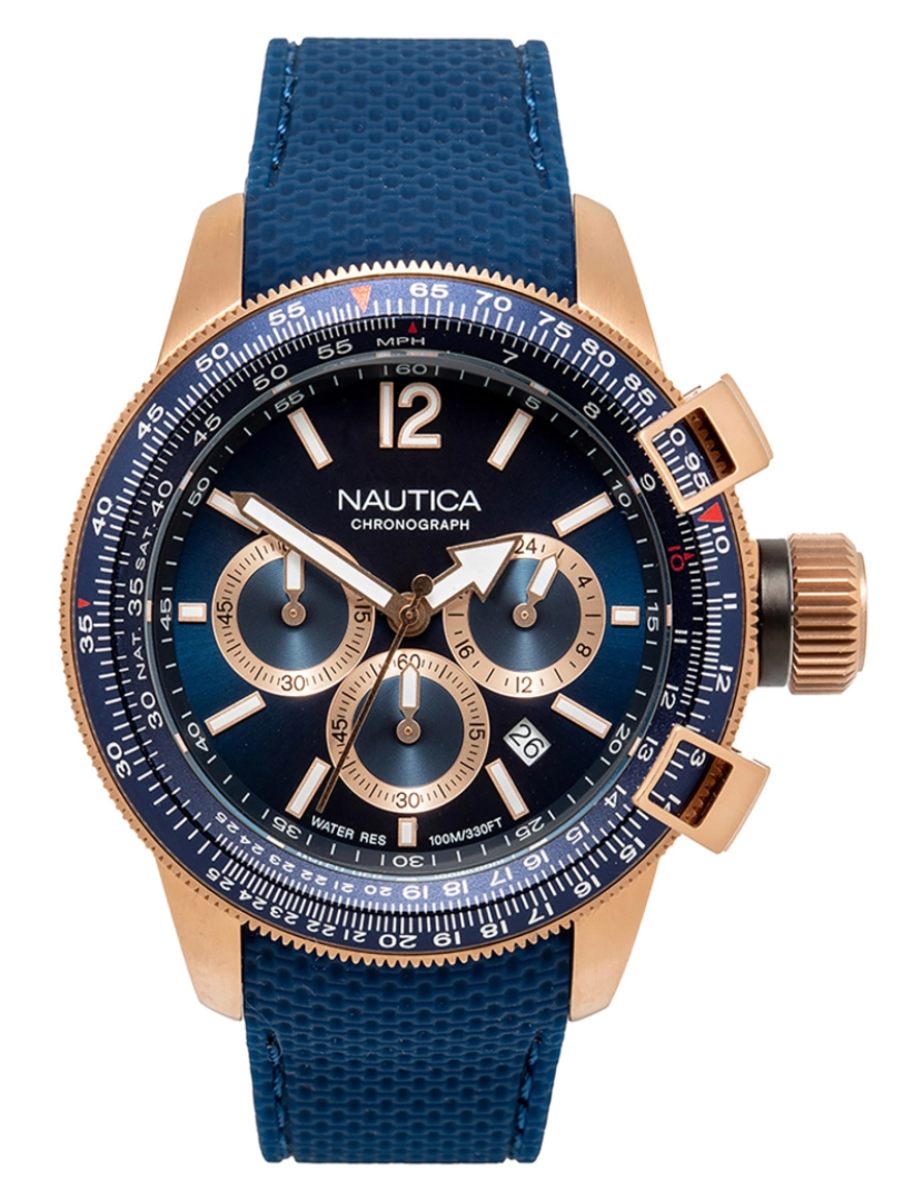 imagem de Relógio Pulseira náutica - Napbfcf01 Cor da cinta: mostrador azul noite homem1