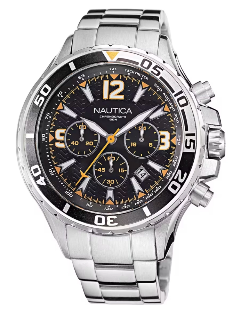 Nautica - Relógio Pulseira náutica - Napnss217 Cor da cinta: Preto Dial cinza