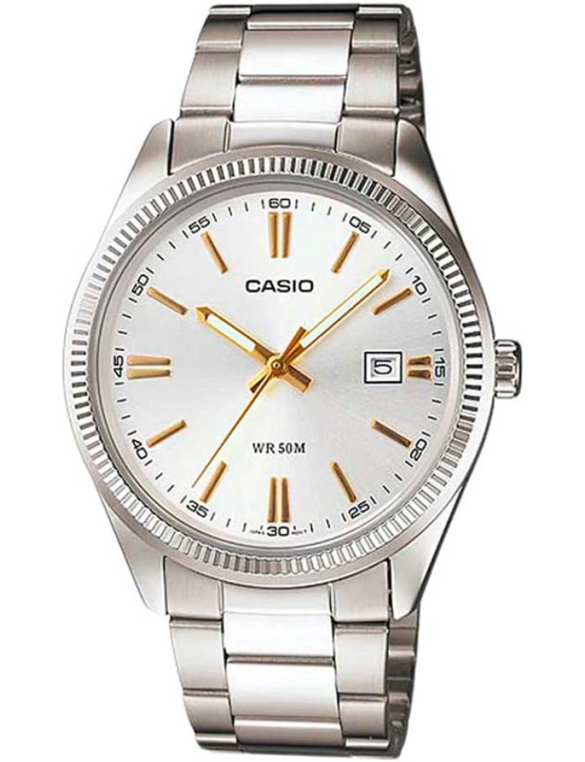 Casio - Relógio Casio Collection Pulseira - Mtp-1302D-7A2 Cor Correa: Prata cinza Dial Branco Homens