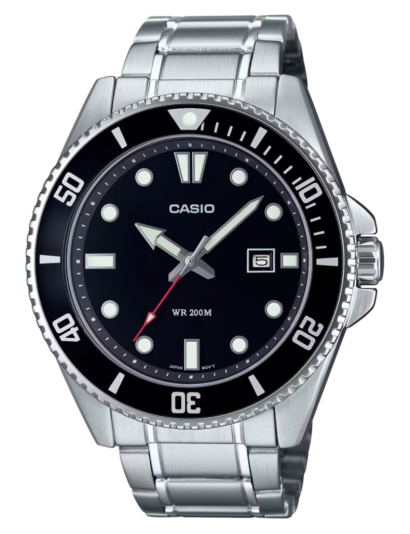 Casio - Relógio Casio Collection Pulseira - Mdv-107D-1A1 Vef Cor da cinta: Preto Dial cinza