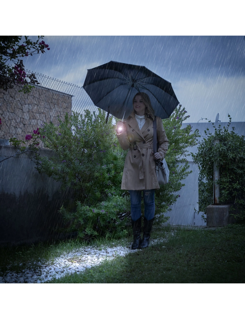 imagem de Guarda-chuva Dobrável de Fecho Invertido com LED Folbrella InnovaGoods3
