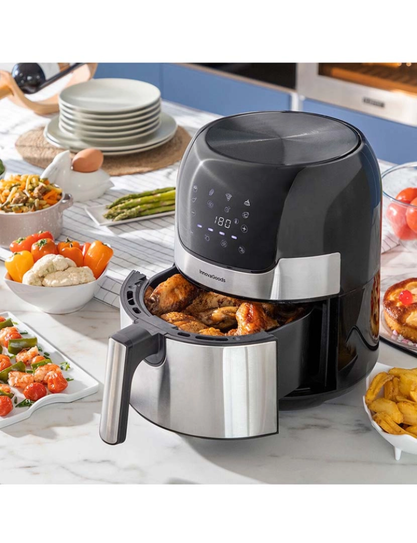 Innovagoods - Fritadeira Sem Óleo InnovaGoods Fryinn 3500 Preto Aço Inoxidável 1400 W 3,5 L