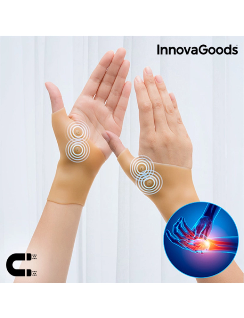 Innovagoods - Pulseiras de Compressão com Pontas Magnéticas InnovaGoods (Pack de 2)