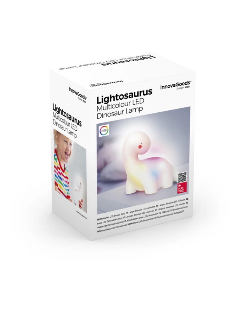 imagem de Lâmpada de Dinossauro LED Colorida Lightosaurus InnovaGoods5