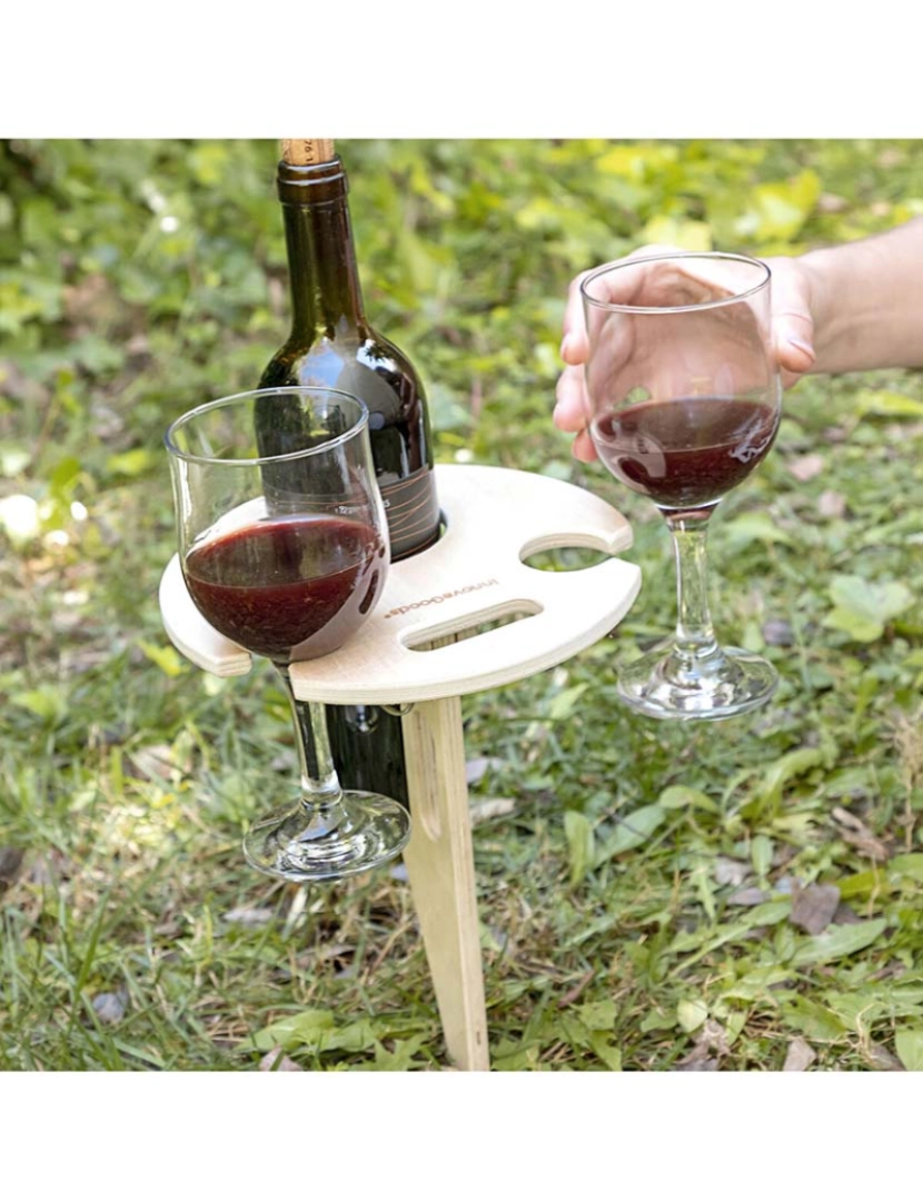 Innovagoods - Mesa de vinho dobrável e portátil para exterior Winnek InnovaGoods