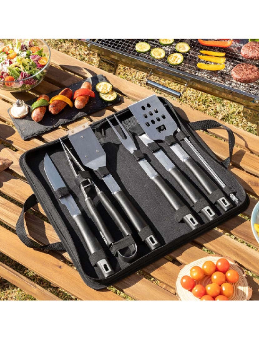 Innovagoods - Kit de utensílios para churrasco de 12 peças BBSet InnovaGoods com estojo