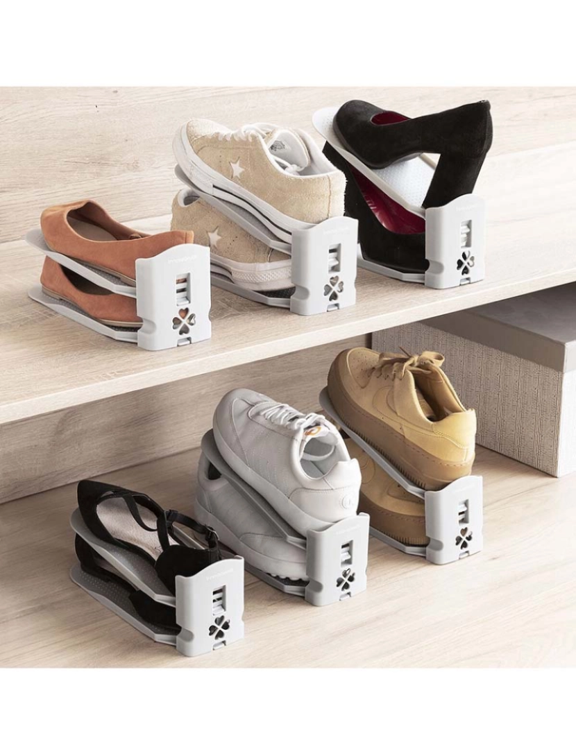 Innovagoods - Organizador de Sapatos Regulável Sholzzer 6 Unidades 