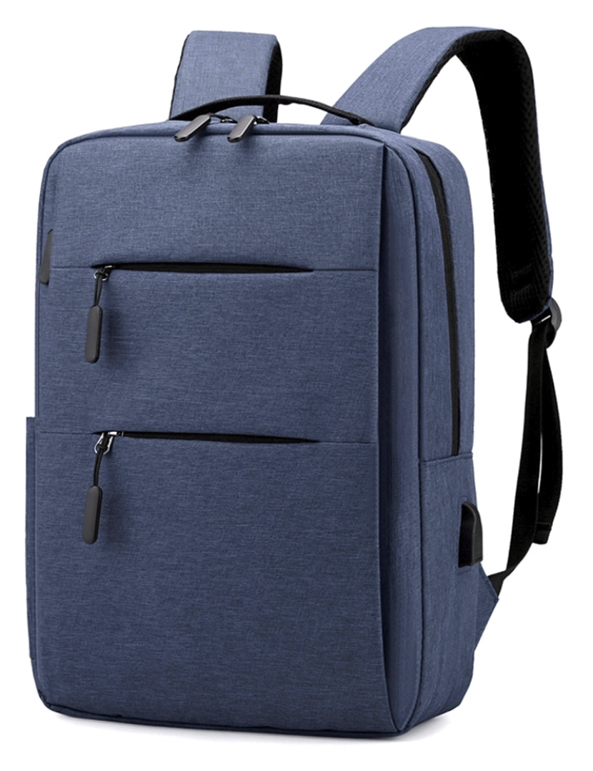 imagem de DAM Mochila para laptop  com interface de carregamento USB. 28x12x42 cm. Cor azul2