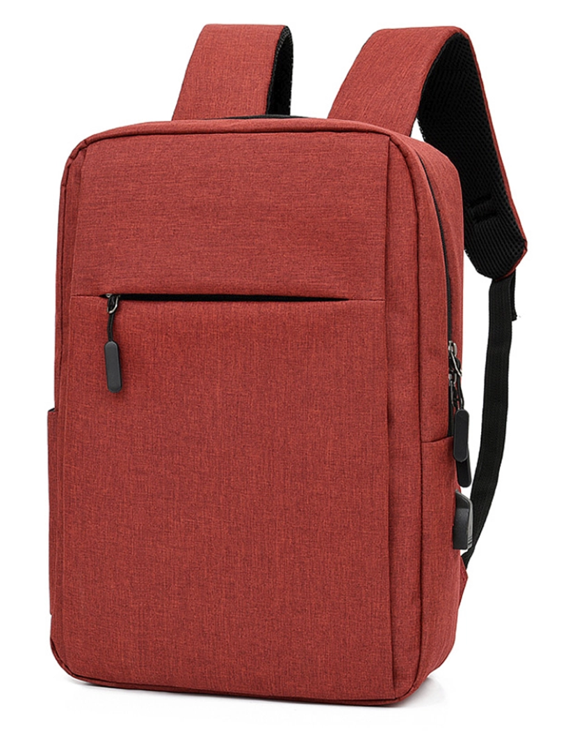 imagem de DAM Mochila para laptop  com interface de carregamento USB. 30x13x42 cm. cor vermelha2