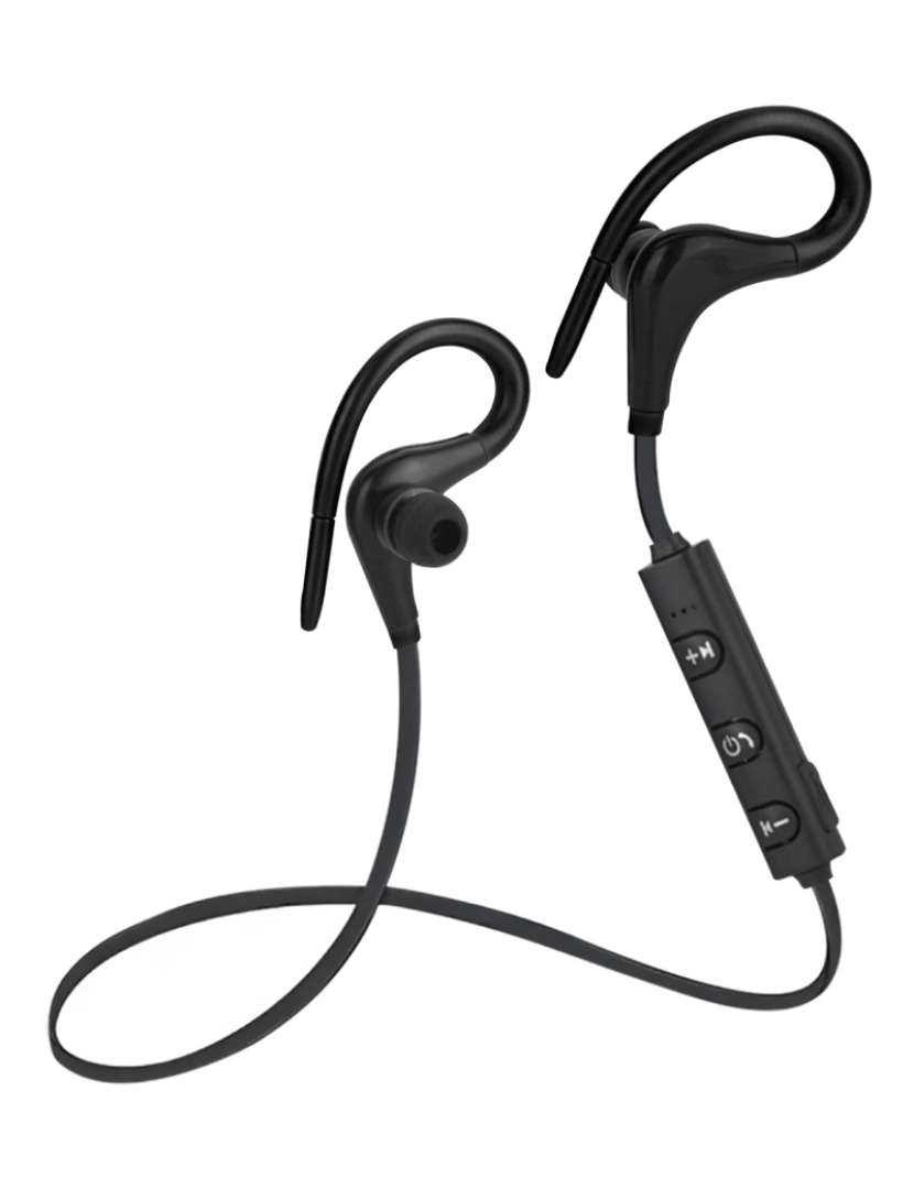 imagem de DAM Fones de ouvido esportivos  Blueooth 4.1 com viva-voz e controle remoto. 3,5x2,5x5,5cm. Cor preta6